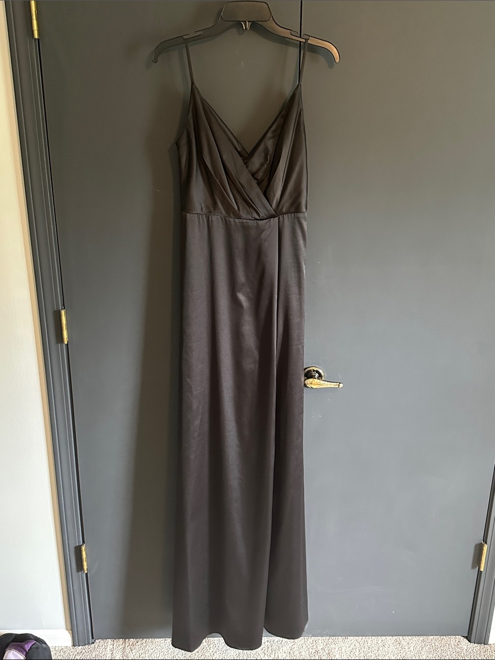 Tall Stretch Charmeuse Cowl Back Bridesmaid Dress